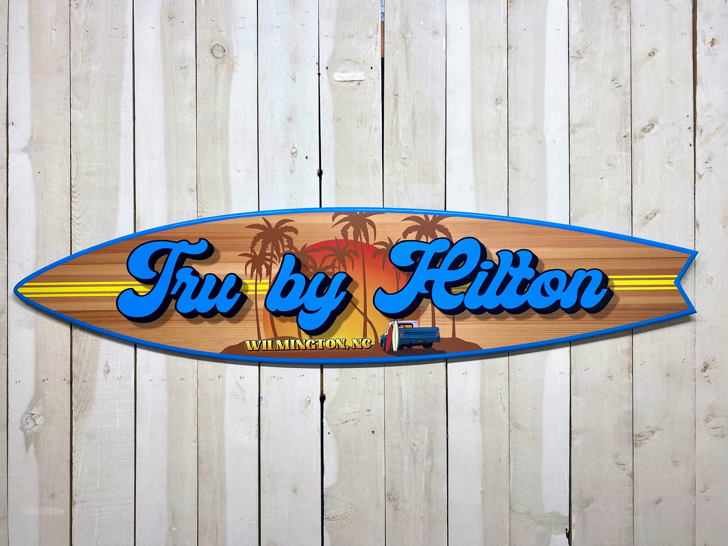 Surfboard Branding Signs, customized sign, coastal decor, beach and tiki bar decor, surf gifts, airbnb signs, vrbo signs, surf wall art