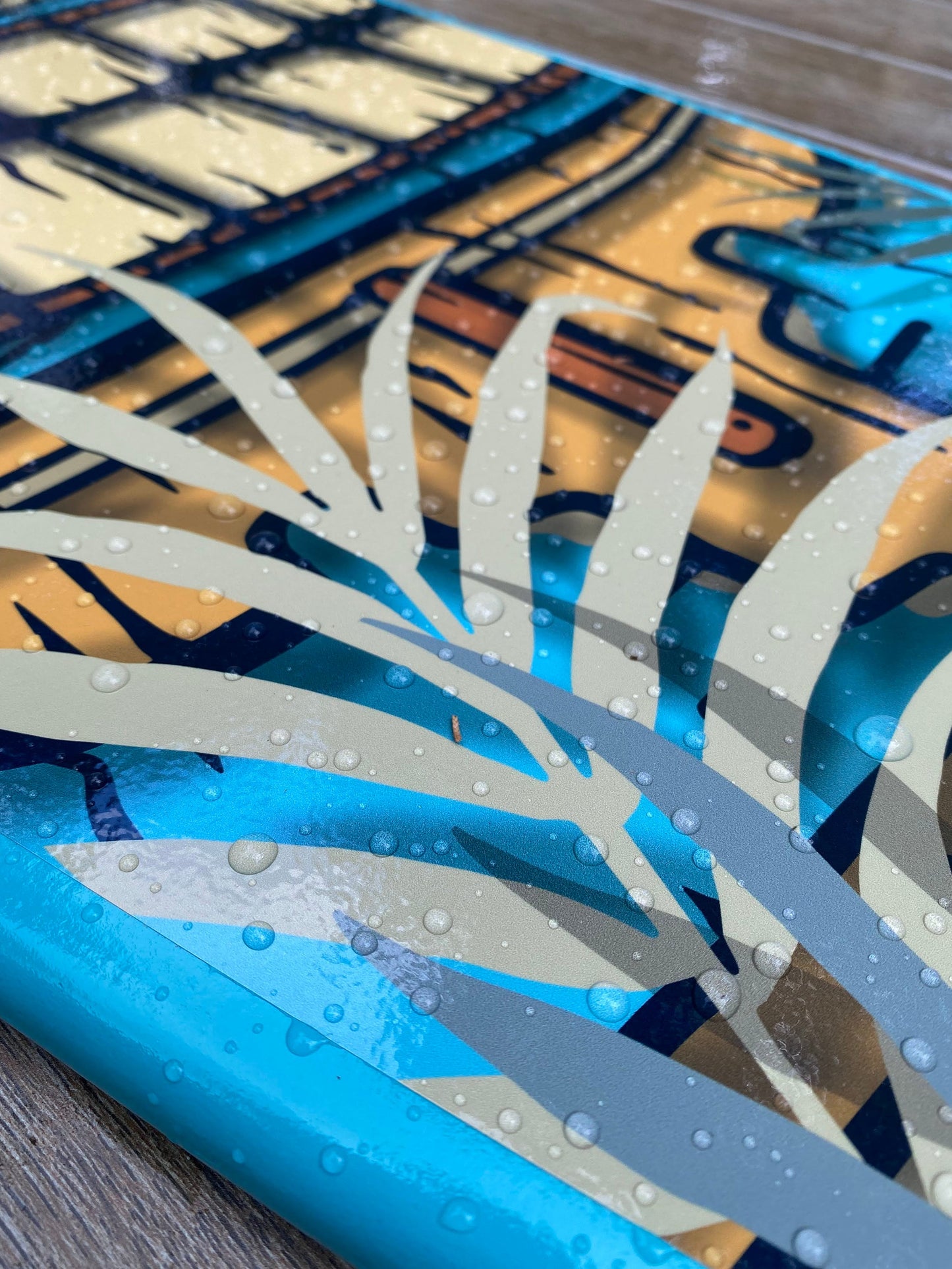 Outdoor shower surfboard, custom surfboard wall art signs, Tropical design, pool shower, surfboard wall decor, beach decor, tiki bar decor