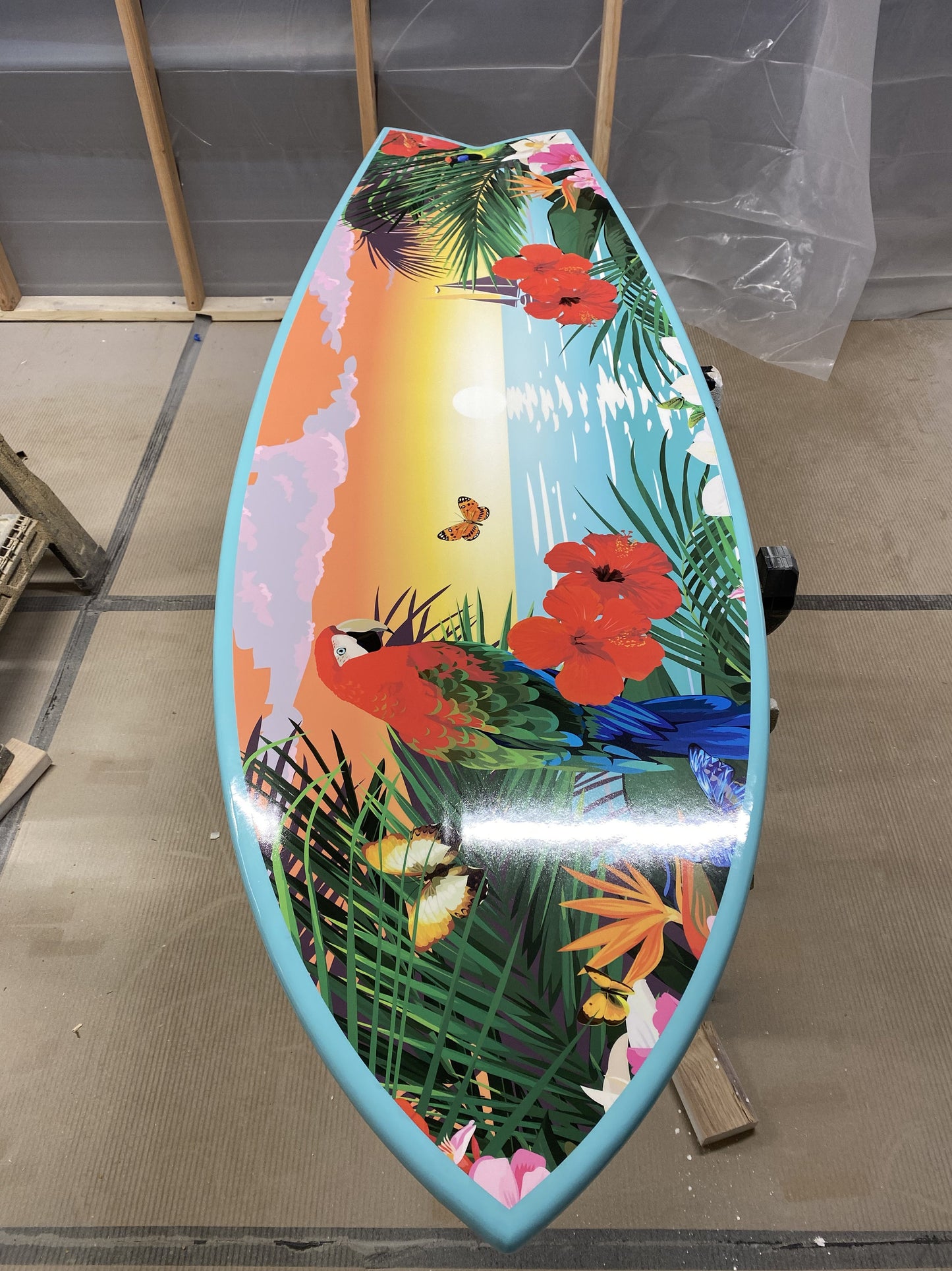 Surfboard Bar Top, table top, surf board Beach Decor, surf custom design gifts, coastal hawaiian tiki decor